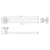 Kép 4/4 - SAPHO AIDA mozgatható dupla törölközőtartó, 320mm, króm (AI021)