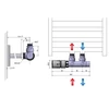 Kép 2/4 - SAPHO TWIN TERMO csatlakozó készlet radiátorhoz, króm (CP3012S)