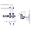 Kép 2/4 - SAPHO TWIN COMBI TERMO csatlakozó készlet radiátorhoz, króm (CP5012S)