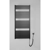 Kép 4/6 - SAPHO AQUALINE TONDI-E elektromos fürdőszobai radiátor, 600x1330 mm, 600W, matt fekete (DE486T)
