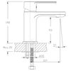 Kép 3/6 - SAPHO AQUALINE FACTOR mosdócsaptelep, króm (FC103)