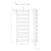 Kép 2/6 - SAPHO METRO DOS fürdőszobai radiátor, 550x1430mm, króm (IR430R)