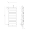 Kép 2/6 - SAPHO METRO DOS fürdőszobai radiátor, 500x1100mm, króm (IR432R)