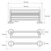 Kép 2/2 - SAPHO BEMETA DARK Törölközőtartó polc, 550x120x265mm, fekete (XR421B)