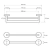 Kép 2/2 - SAPHO BEMETA OMEGA Törölközőtartó, 855x55x120mm, króm (104204272) (XR425)