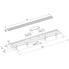 Kép 2/3 - SAPHO BRUCKNER padlóösszefolyó, inox ráccsal, DN50, 810x122x65mm (700.158.2)