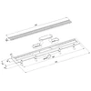 Kép 2/3 - SAPHO BRUCKNER padlóösszefolyó, inox ráccsal, DN50, 910x122x65mm (700.159.2)