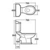 Kép 2/5 - SAPHO AQUALINE ANTIK WC tartály, öblítőmechanikával (AK107-208)