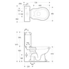 Kép 2/3 - SAPHO KERASAN RETRO álló WC, hátsó kifolyású, tartállyal, öblítőmechanikával, ülőke nélkül (WCSET02-RETRO-ZO)