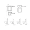 Kép 3/4 - SAPHO KERASAN WALDORF kombi WC, alsó/hátsó kifolyású, tartállyal, öblítőmechanikával, ülőke nélkül (WCSET04-WALDORF)