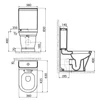 Kép 5/5 - SAPHO ANTIK kombi WC, hátsó/alsó kifolyású, tartállyal, öblítőmechanikával, ülőke nélkül (WCSET08-ANTIK)