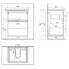 Kép 6/6 - SAPHO AQUALINE ALTAIR mosdótartó szekrény, 57x72,5x45cm, fehér (AI260)