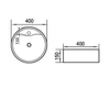Kép 6/6 - SAPHO AQUALINE ALTAIR mosdótartó szekrény pulttal és mosdóval, 78,1cm, emporio tölgy (AI380-01)