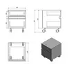 Kép 5/5 - SAPHO AVICE szekrény, 2 fiókos, gurulós 45x45x45cm, fehér (AV063-3030)
