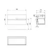 Kép 6/6 - SAPHO ODETTA mosdótartó szekrény, 95x50x43,5cm, bardíni szilva (DT100-1313)
