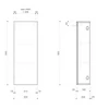 Kép 3/3 - SAPHO ESPACE felsőszekrény, 1 ajtóval, balos/jobbos, 35x94x22cm, fehér (ESC110-3030)