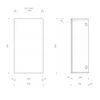 Kép 2/2 - SAPHO ESPACE alsószekrény, 1 ajtóval, balos/jobbos, 50x94x32cm, fehér (ESC850-3030)