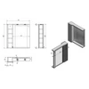 Kép 6/6 - SAPHO PULSE tükrösszekrény, LED világítással, balos, 75x80x17cm, fehér/antracit (PU077-3034)