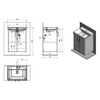 Kép 6/6 - SAPHO THEIA mosdótartó szekrény, 2 ajtóval, 56x70x44cm, fehér (TH062-3030)