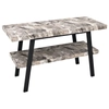 Kép 1/5 - SAPHO TWIGA mosdótartó asztal, 110x72x50cm, matt fekete/szürke kő (VC453-110-10)