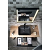 Kép 4/5 - SAPHO TWIGA mosdótartó asztal, 110x72x50cm, matt fekete/szürke kő (VC453-110-10)