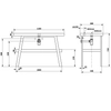 Kép 5/5 - SAPHO TWIGA mosdótartó asztal, 110x72x50cm, matt fekete/szürke kő (VC453-110-10)