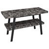 Kép 1/5 - SAPHO TWIGA mosdótartó asztal, 110x72x50cm, matt fekete/zúzott kő (VC453-110-9)