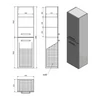 Kép 2/4 - SAPHO AQUALINE VEGA állószekrény, szennyestratóval, 40x150x31cm, platinatölgy (VG960)