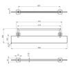 Kép 5/5 - SAPHO POLYSAN X-SQUARE üvegpolc törölközőtartóval üvegre, króm (XQ458)