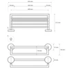 Kép 2/2 - SAPHO BEMETA NEO Törölközőtartó polc, 655x110x215mm, inox/matt (104205075) (XS406)