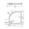 Kép 5/6 - SAPHO GELCO SIGMA íves zuhanykabin, dupla eltolható ajtó, TECMI zuhanytálcával, 90x90cm, transzparent üveg (AG4290)