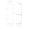 Kép 4/4 - SAPHO ESPACE állószekrény, 2 ajtóval, balos/jobbos, 35x172x32cm, Strip/Alabama tölgy (ESC230-2322)
