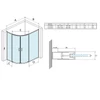 Kép 6/6 - SAPHO GELCO SIGMA SIMPLY íves zuhanykabin, 1000x800mm, R550, transzparent üveg, matt fekete (GS1080B)