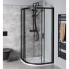Kép 5/6 - SAPHO GELCO SIGMA SIMPLY íves zuhanykabin, 800x800mm, R550, transzparent üveg, matt fekete (GS5580B)