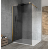 Kép 1/4 - Sapho VARIO GOLD MATT Fix zuhanyfal, fali profillal, merőleges merevítő nélkül, füst üveg, 1100mm (GX1311-01)