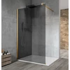 Kép 1/4 - Sapho VARIO GOLD Fix zuhanyfal, fali profillal, merőleges merevítő nélkül, füst üveg, 1400mm (GX1314GX1016)