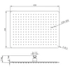 Kép 3/3 - SAPHO SLIM fejzuhany, téglalap, 400x300mm, inox (MS585)