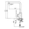 Kép 2/5 - SAPHO INOVA mosogató-csaptelep, 275mm, fekete (RH125B)