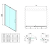 Kép 6/6 - SAPHO ROLLS LINE zuhanyajtó, 1200mm, transzparent üveg (RL1215)