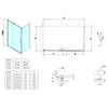 Kép 5/5 - SAPHO ROLLS LINE oldalfal, 900mm, transzparent üveg (RL3315)