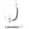 Kép 4/4 - SAPHO POLYSAN kád le- és túlfolyó, bovdenes, 1200mm, átm.:72mm, fehér (71856.10)
