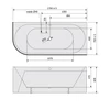 Kép 5/5 - SAPHO POLYSAN VIVA R MONOLITH aszimmetrikus kád, 170x75x60cm, szürke (78119M.30)