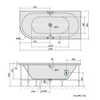 Kép 2/3 - SAPHO POLYSAN VIVA aszimmetrikus kád, jobbos, 175x80x47cm, Attraction Hydro-Air, króm (78119.4010)