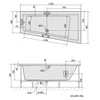 Kép 2/3 - SAPHO POLYSAN ANDRA R asszimetrikus kád, jobbos, 170x90x45cm, Attraction Hydro-Air, króm (81511.4010)