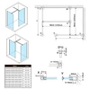 Kép 4/5 - SAPHO POLYSAN ESCA Walk-in zuhanyfal, transzparent üveg, 967x2100mm (ES1010)