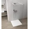 Kép 1/4 - SAPHO ESCA WHITE MATT Walk-in zuhanyfal, szabadonálló, transzparent üveg, 1200mm (ES1012-07)