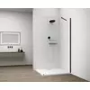 Kép 1/5 - SAPHO ESCA BLACK MATT Walk-in zuhanyfal, falra szerelhető, transzparent üveg, 700mm (ES1070-02)