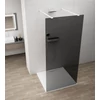 Kép 1/4 - SAPHO ESCA WHITE MATT Walk-in zuhanyfal, szabadonálló, füst üveg, 1100mm (ES1211-07)