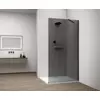 Kép 1/4 - SAPHO ESCA BLACK MATT Walk-in zuhanyfal, falra szerelhető, füst üveg, 1400mm (ES1214-02)