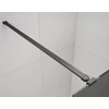 Kép 3/4 - SAPHO ESCA BLACK MATT Walk-in zuhanyfal, szabadonálló, flutes üveg, 1300mm (ES1313-06)